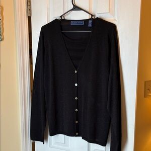 Karen Scott Elegant Black Cardigan